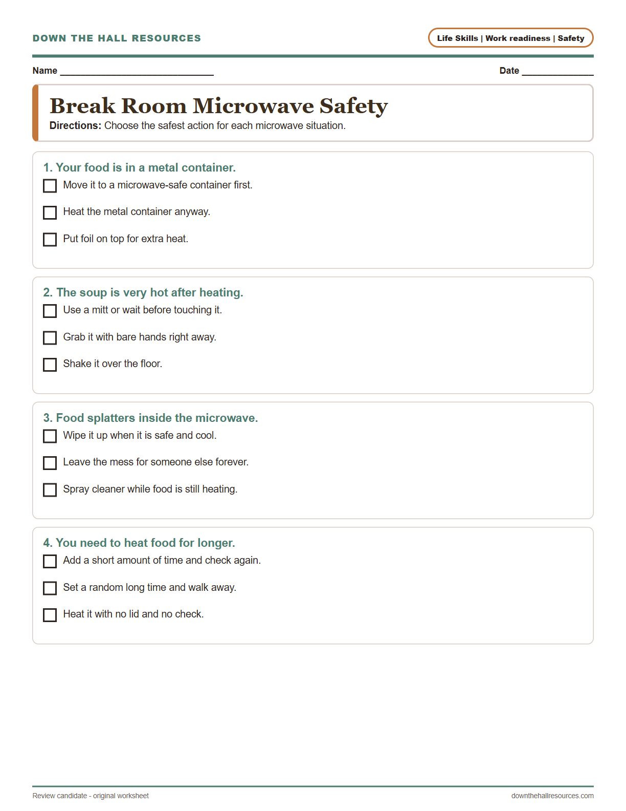 Break Room Microwave Safety preview
