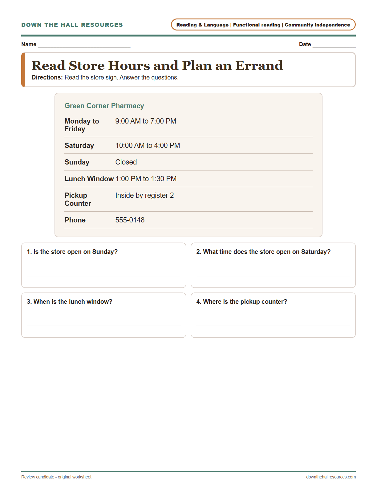 Read Store Hours and Plan an Errand preview
