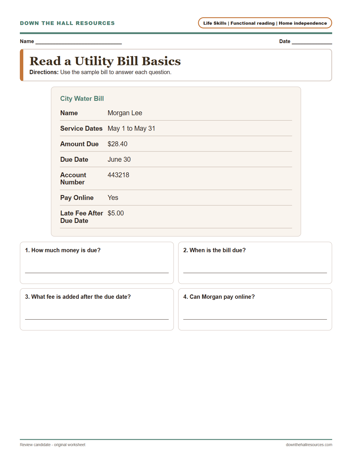 Read a Utility Bill Basics preview
