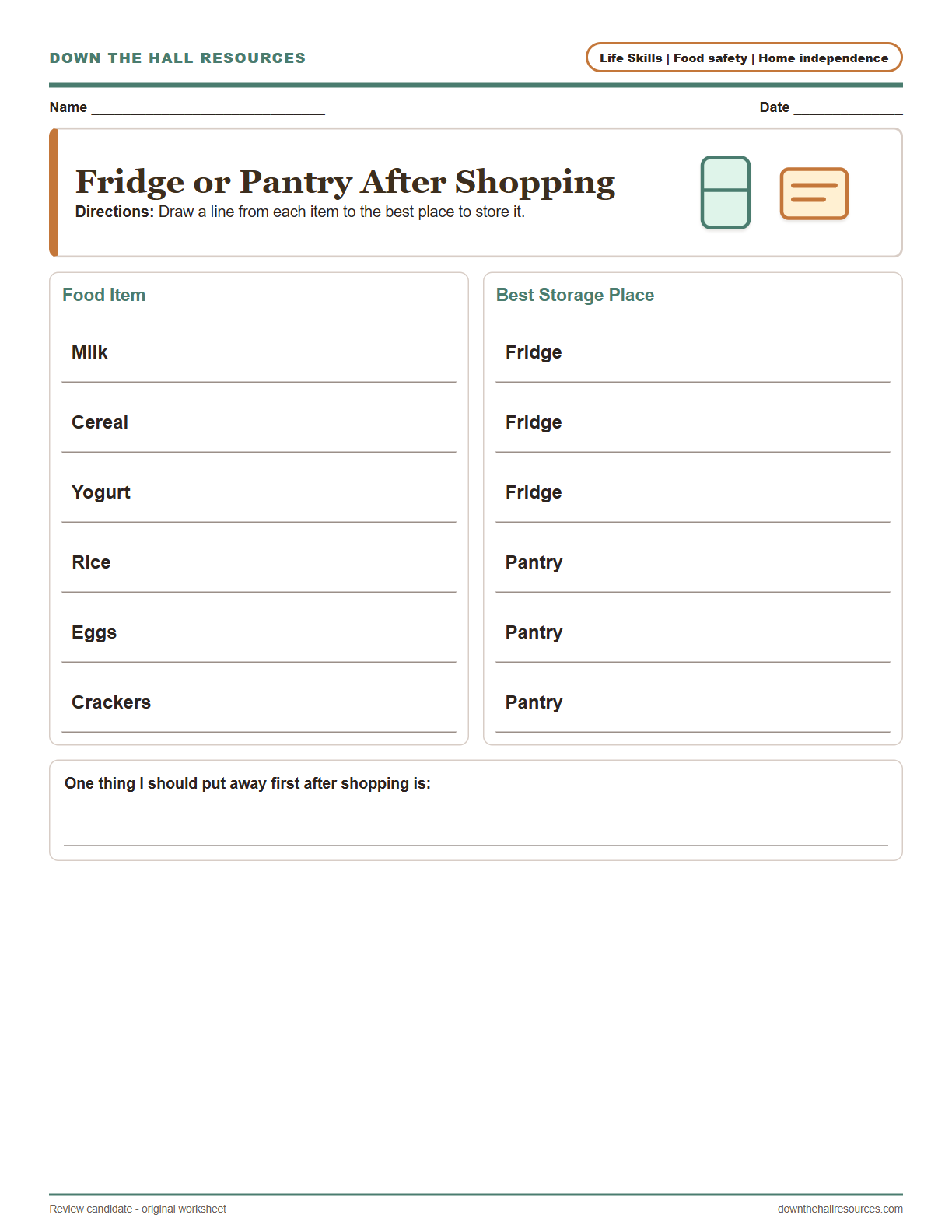 Fridge or Pantry After Shopping preview