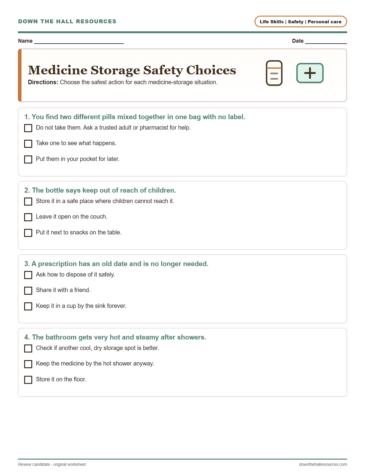Medicine Storage Safety Choices preview