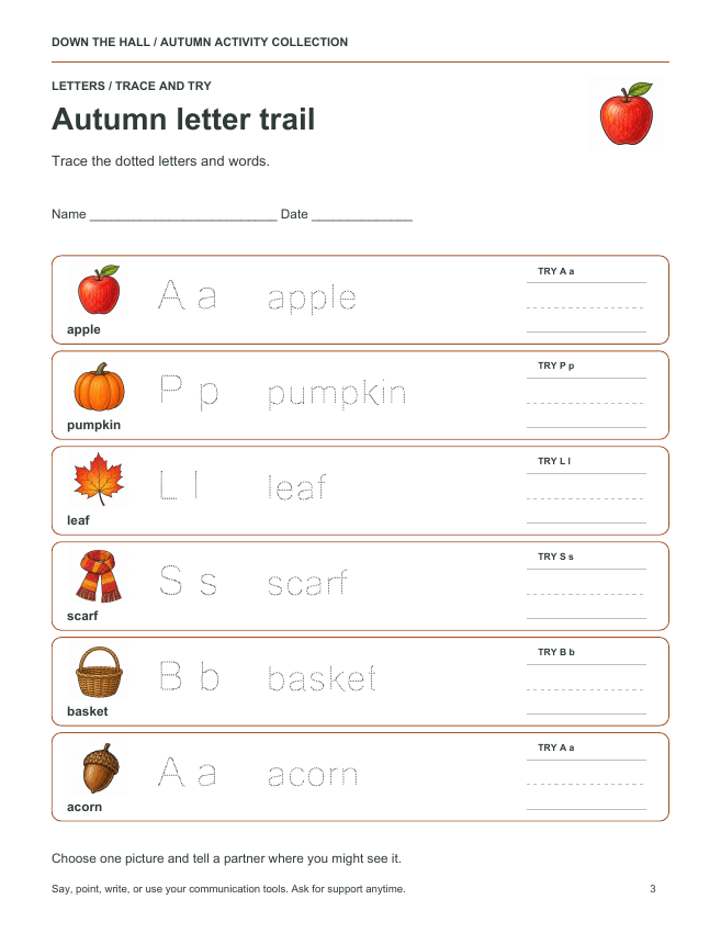 Autumn Letter Trail preview