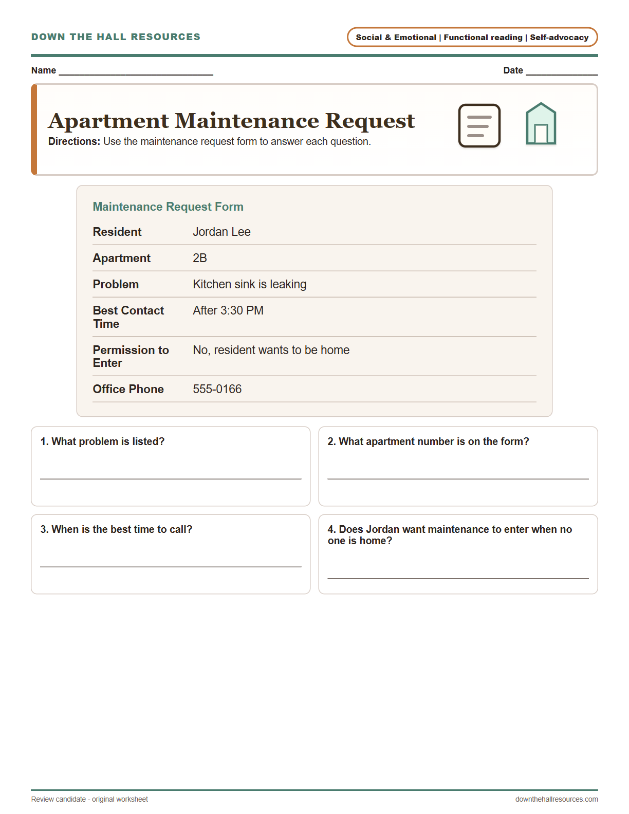 Apartment Maintenance Request preview