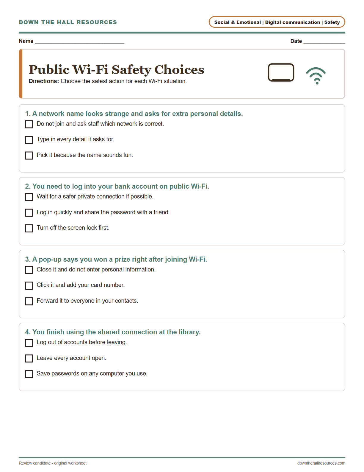 Public Wi-Fi Safety Choices preview